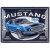 Blechschild Ford Mustang blau 1